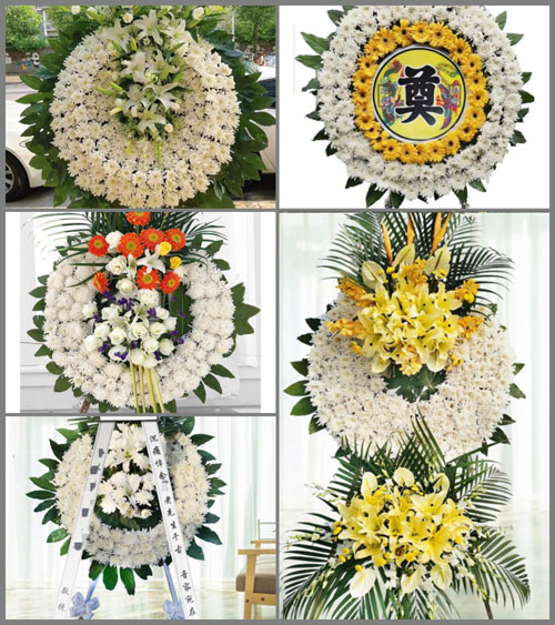 山东青岛平度市明村镇陈家屯村花圈速递